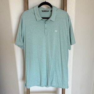 Travis Mathew Men's Light Green Polo Shirt